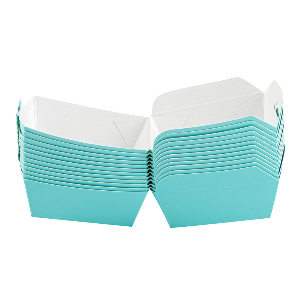 Bio Tek Turquoise Paper Slider Box - 2 1/2" x 2 1/2" x 2" - 100 count box