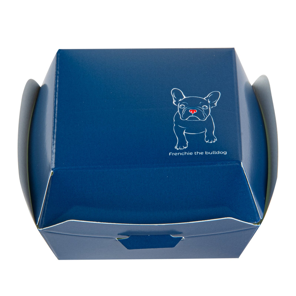 Bio Tek Frenchie Paper Mini Burger Box - 2 3/4" x 2 3/4" x 2" - 100 count box