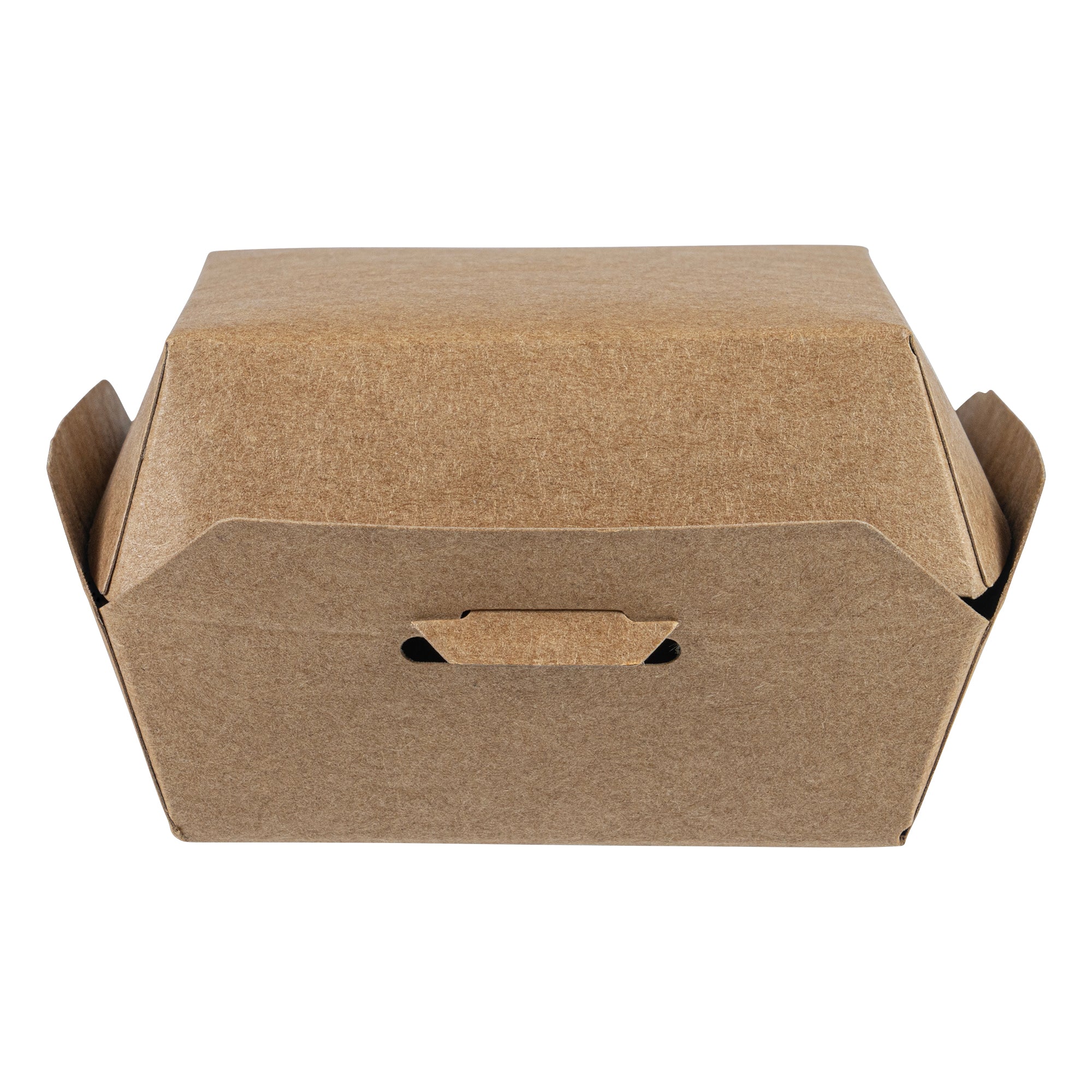 Bio Tek Kraft Paper Mini Burger Box - 2 3/4" x 2 3/4" x 2" - 100 count box