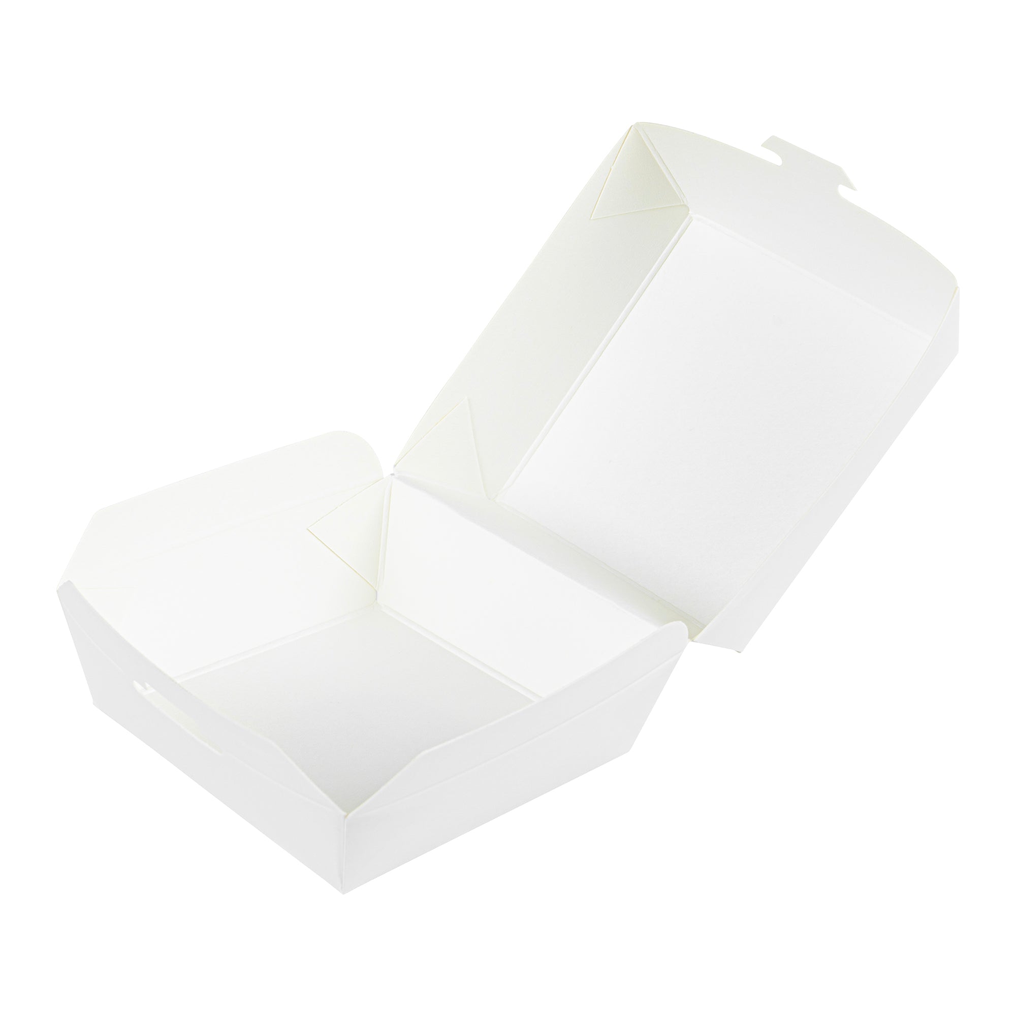 Bio Tek White Paper Mini Burger Box - 2 3/4" x 2 3/4" x 2" - 100 count box