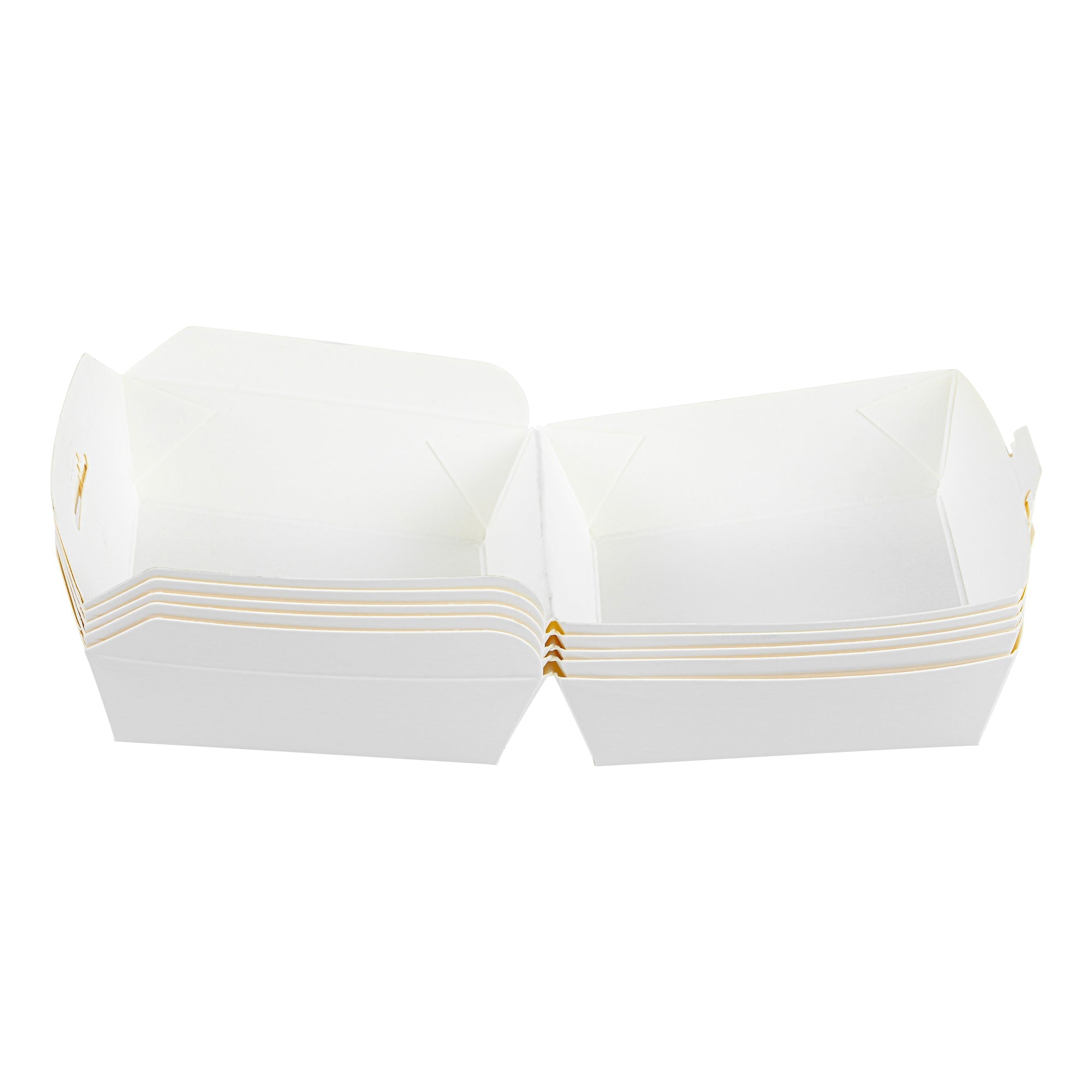 Bio Tek White Paper Mini Burger Box - 2 3/4" x 2 3/4" x 2" - 100 count box