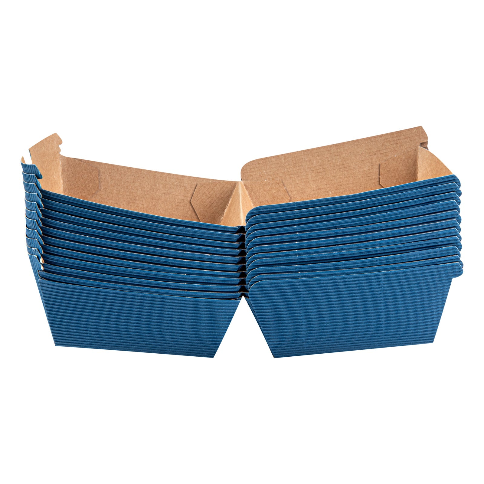 Bio Tek Frenchie Paper Burger Box - Ripple Wall - 4" x 4" x 3 3/4" - 100 count box