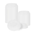 Basic Nature White PLA Plastic Coffee Cup Lid - Fits 4 oz, Compostable - 2 1/2" x 2 1/2" x 1/2" - 50 count box