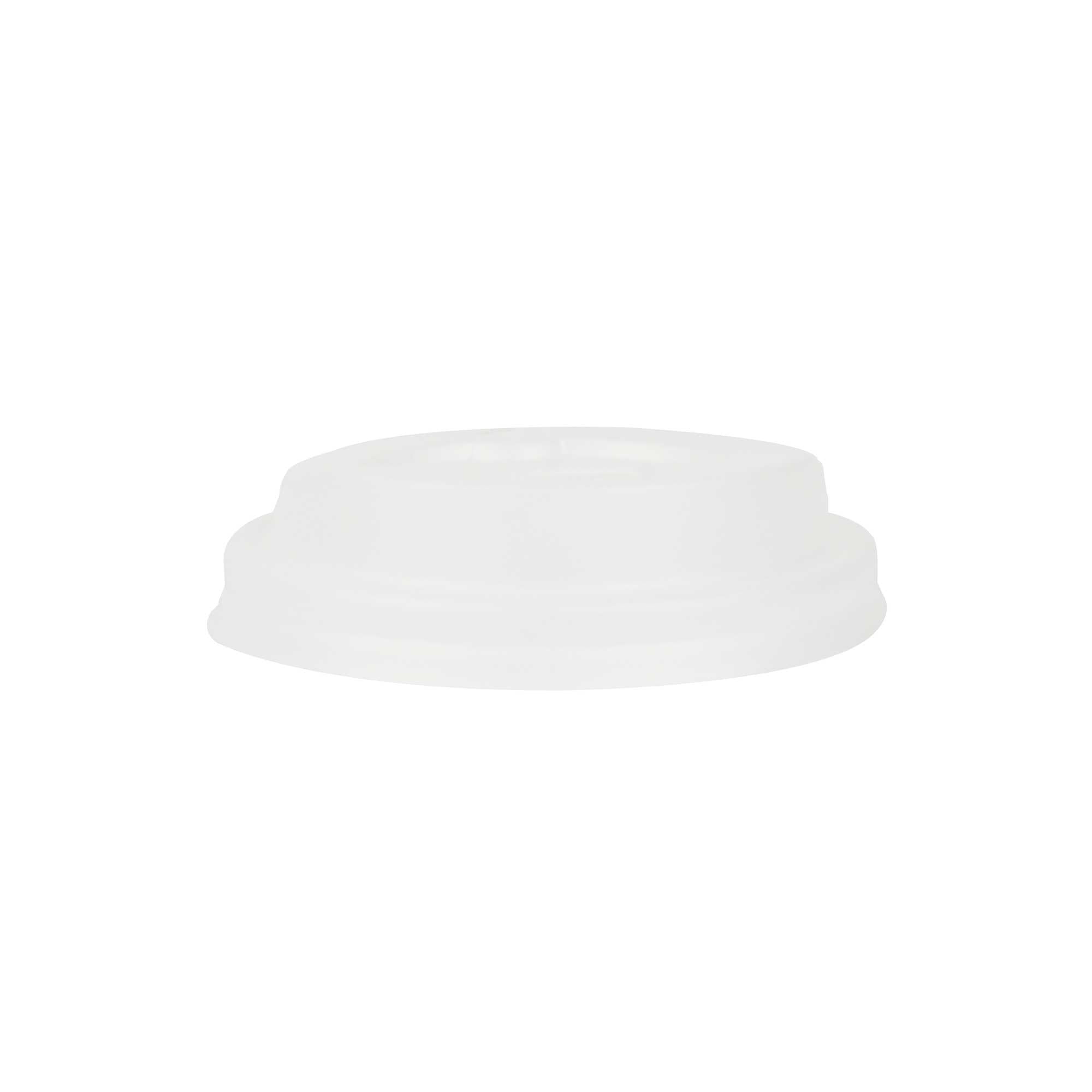 Basic Nature White PLA Plastic Coffee Cup Lid - Fits 4 oz, Compostable - 500 count box
