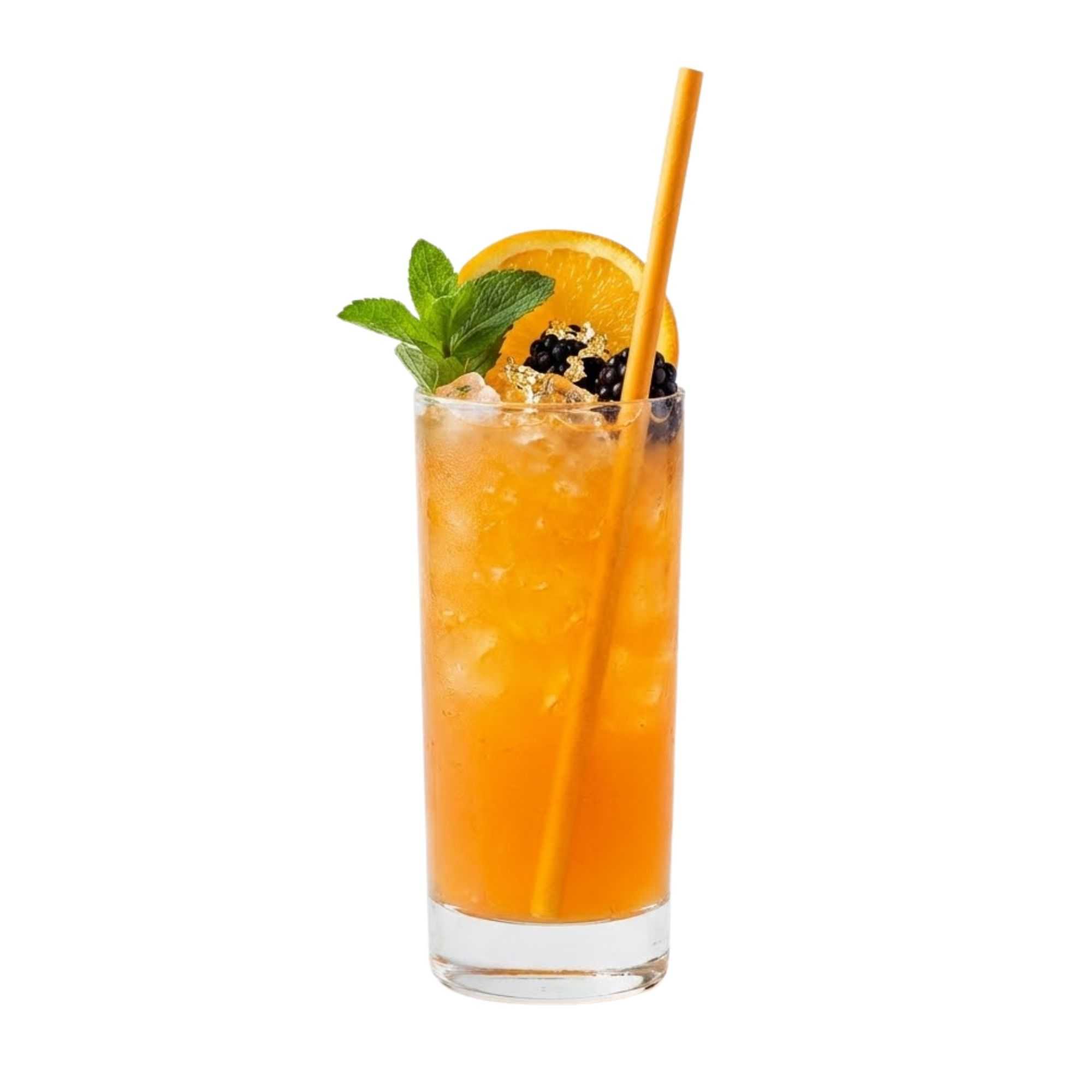 Bev Tek Orange Paper Straw - Biodegradable, 6mm - 7 3/4" - 25 count box
