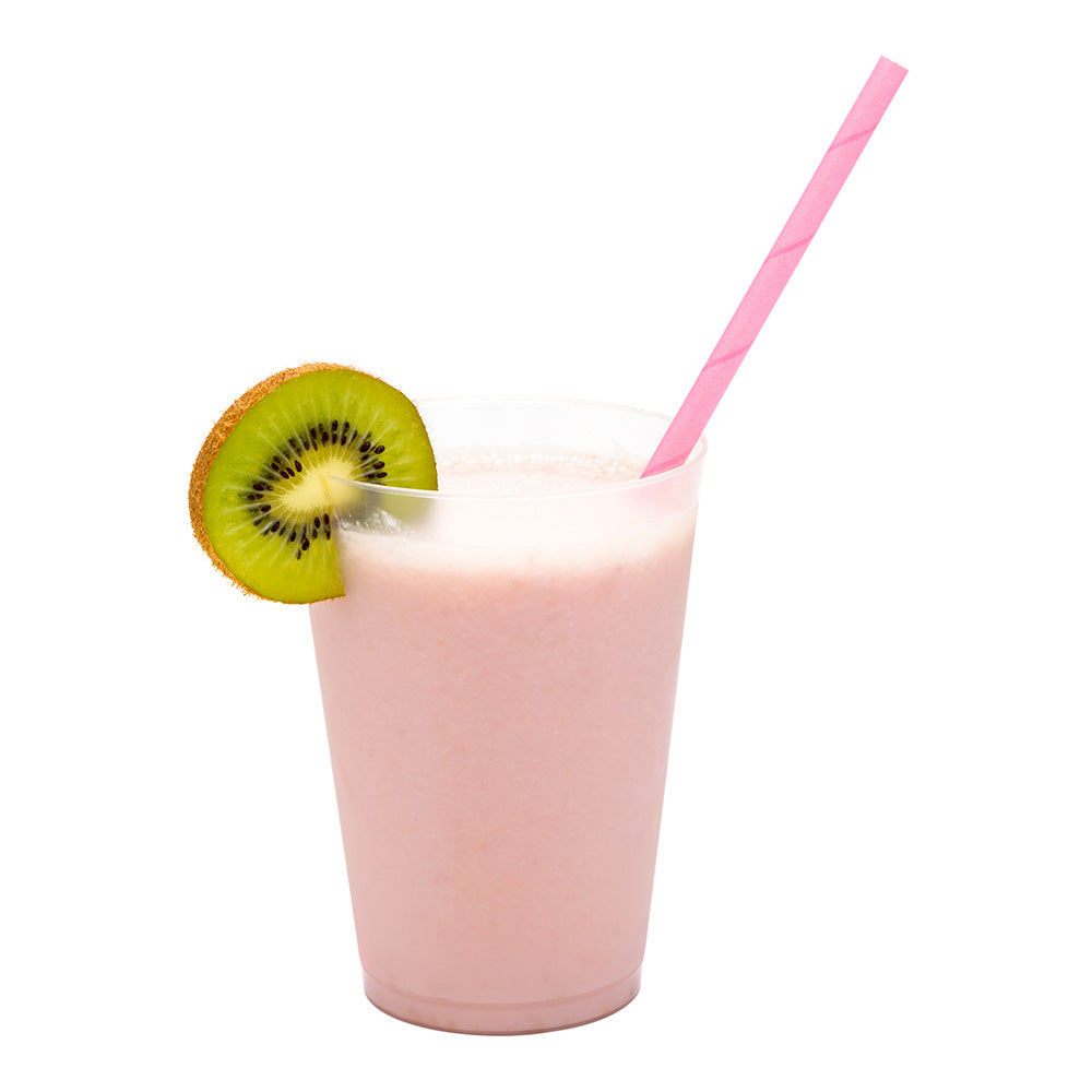 Bev Tek Pink Paper Straw - Biodegradable, 6mm - 7 3/4" - 100 count box
