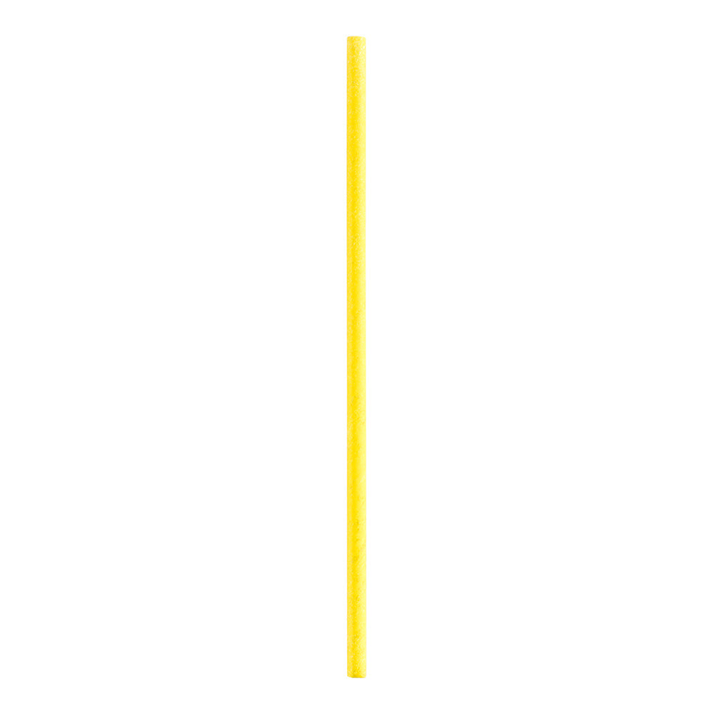 Bev Tek Yellow Paper Straw - Biodegradable, 6mm - 7 3/4" - 100 count box