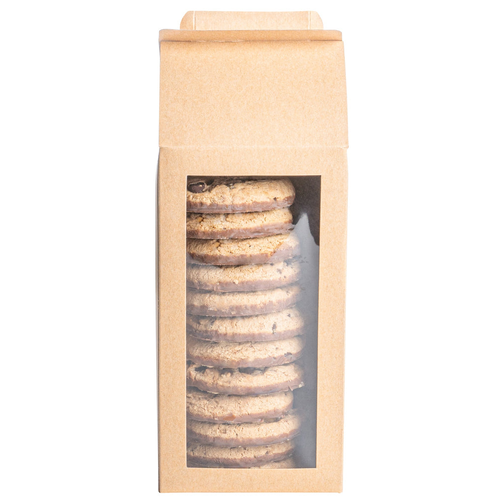 Sweet Vision Kraft Paper Tote Box - Tapered - 3 1/2" x 3 1/2" x 8 1/2" - 100 count box