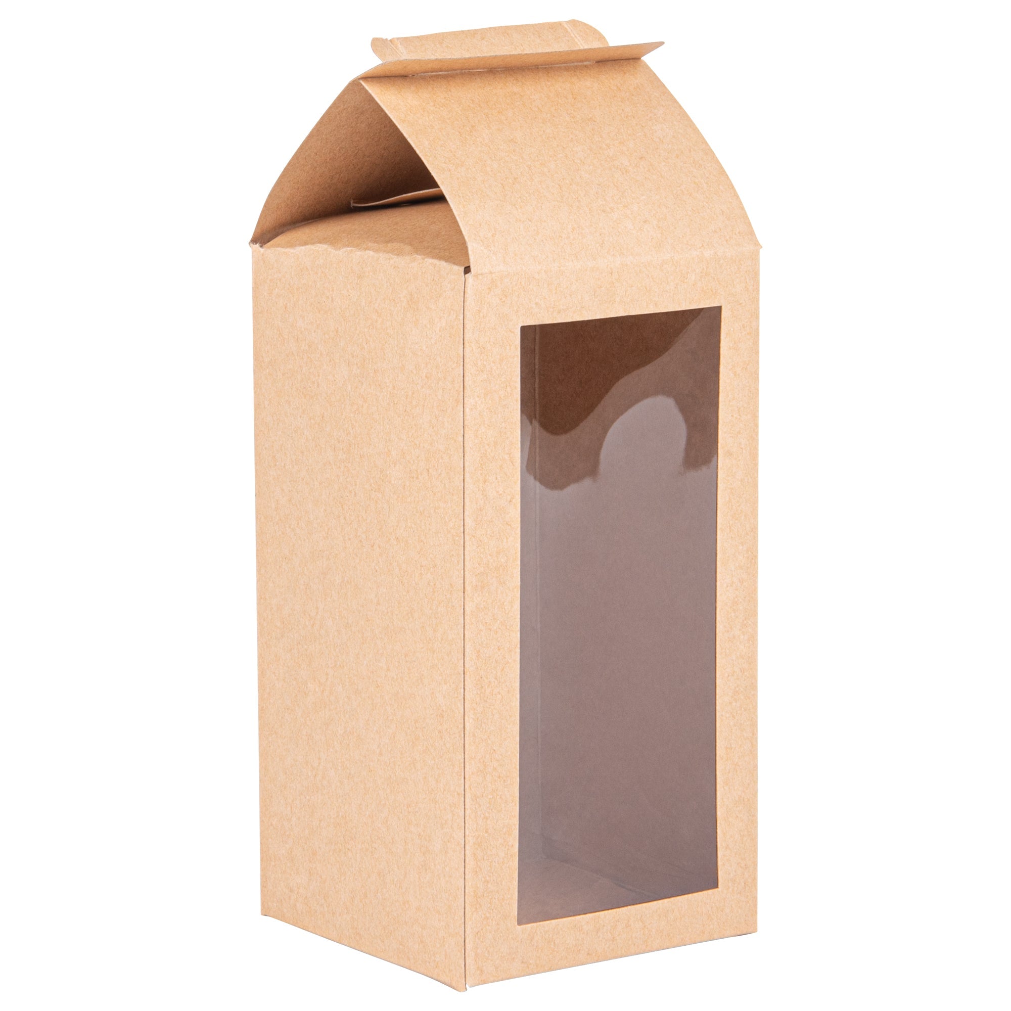 Sweet Vision Kraft Paper Tote Box - Tapered - 3 1/2" x 3 1/2" x 8 1/2" - 100 count box