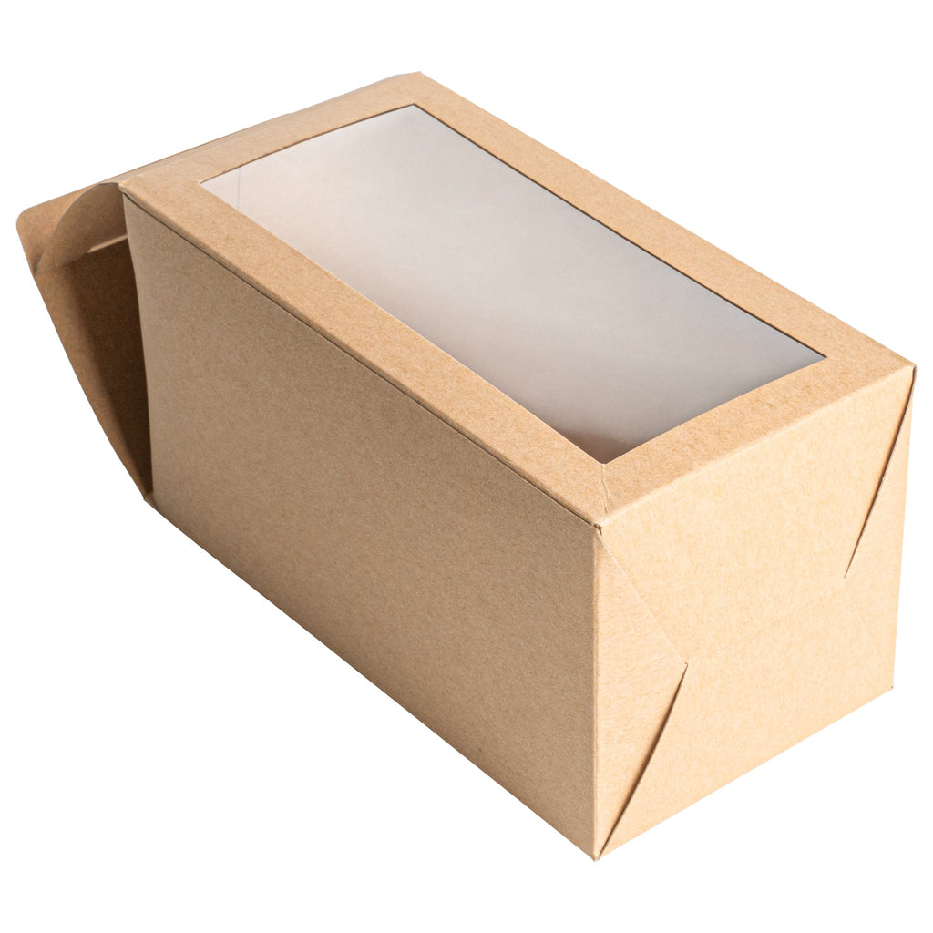 Sweet Vision Kraft Paper Tote Box - Tapered - 3 1/2" x 3 1/2" x 8 1/2" - 100 count box