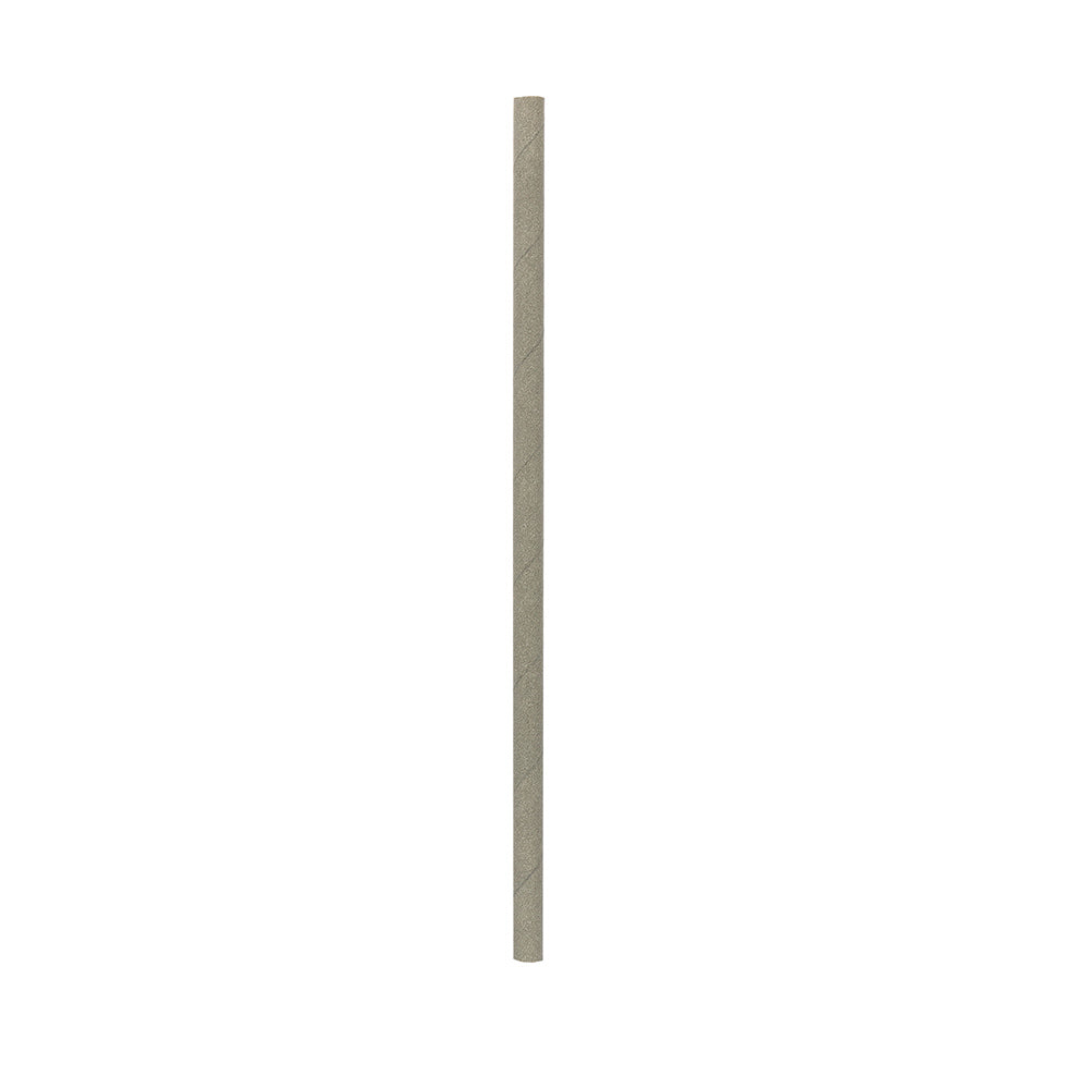 Bev Tek Silver Paper Straw - Biodegradable, 6mm - 7 3/4" - 100 count box