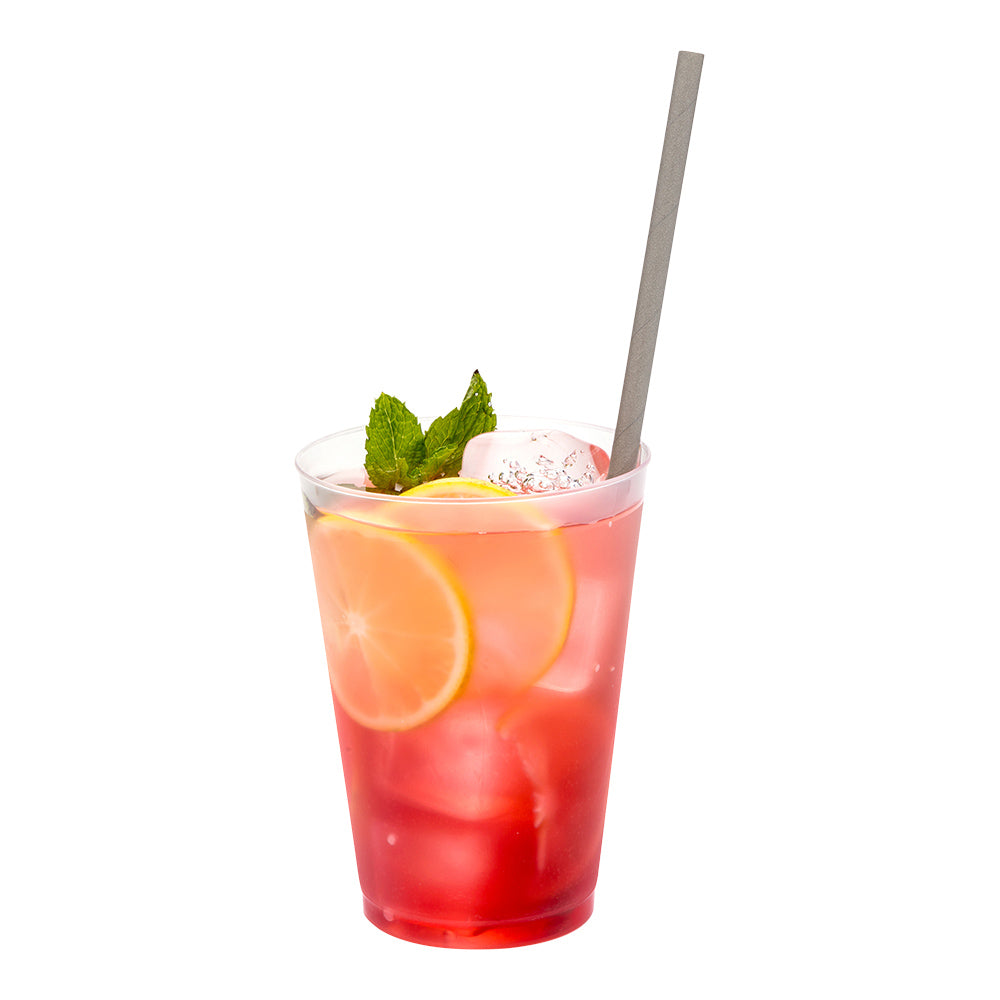 Bev Tek Silver Paper Straw - Biodegradable, 6mm - 7 3/4" - 25 count box