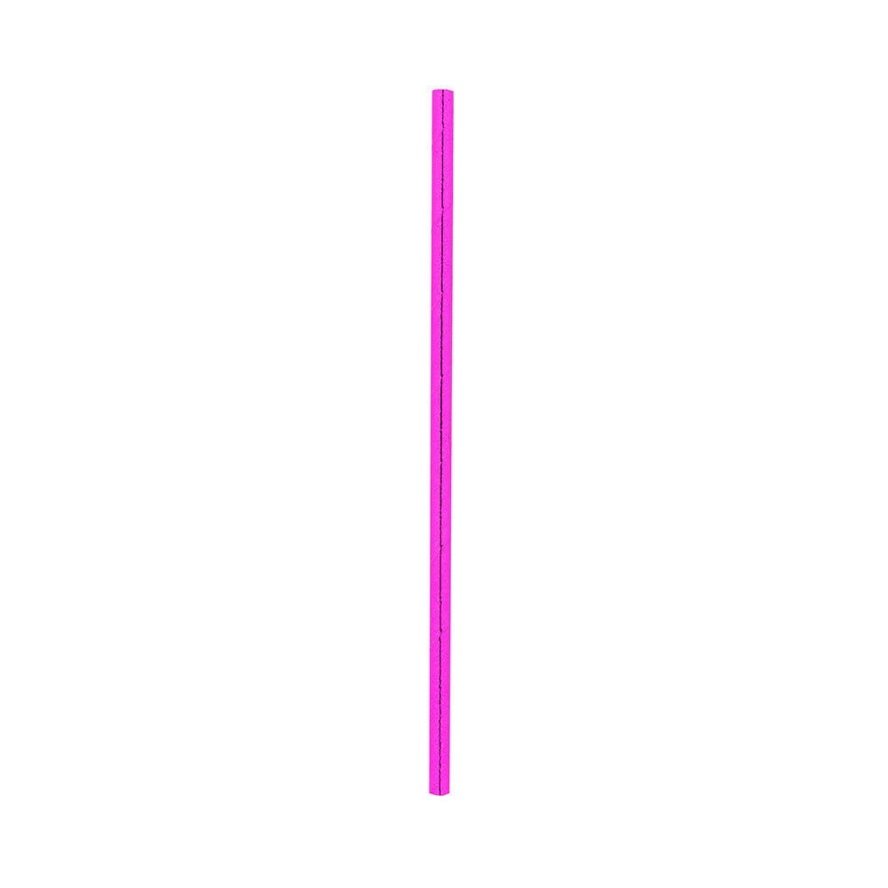 Bev Tek Metallic Magenta Paper Straw - 6mm - 7 3/4" - 25 count box