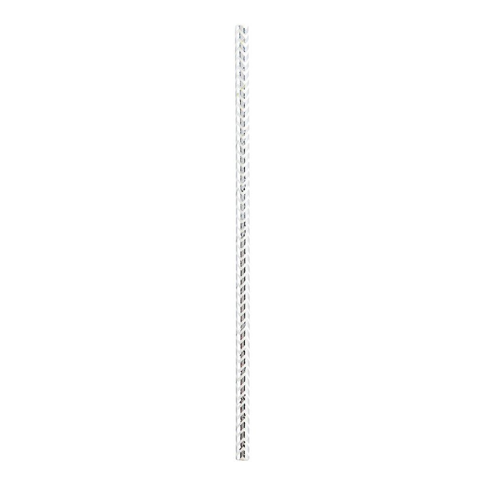Bev Tek Metallic Silver Paper Straw - Zig Zags, 6mm - 7 3/4" - 100 count box