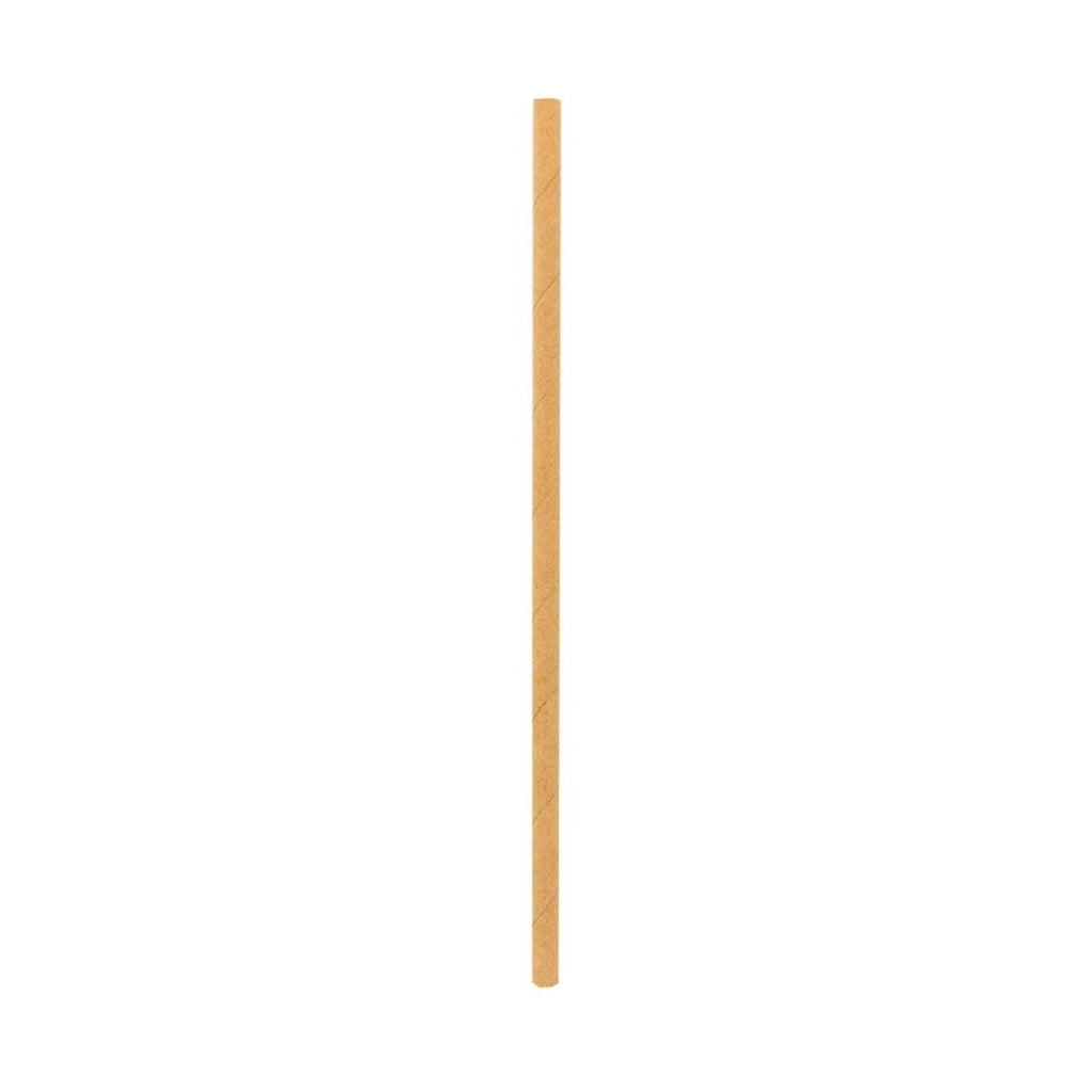 Bev Tek Kraft Paper Straw - Wrapped, Biodegradable, 6mm - 7 3/4" - 1000 count box