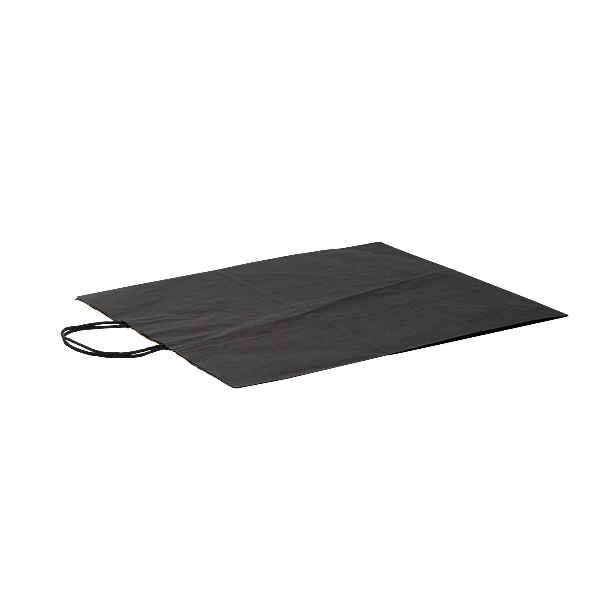 Saving Nature Black Paper Large Retail Bag - with Handles - 16" x 9 3/4" x 17 1/4" - 100 count box