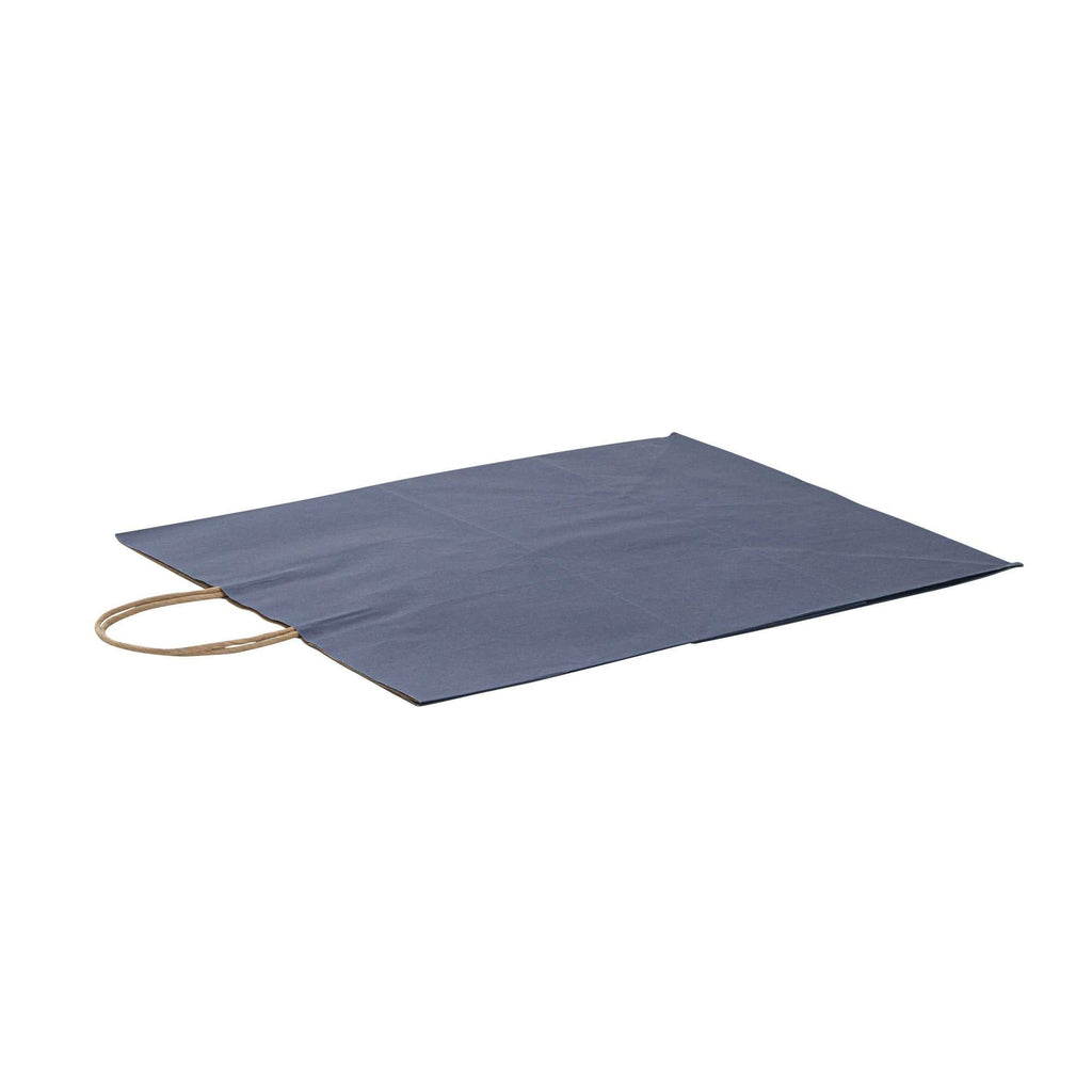 Saving Nature Dark Blue Paper Large Retail Bag - with Handles - 16" x 9 3/4" x 17 1/4" - 100 count box