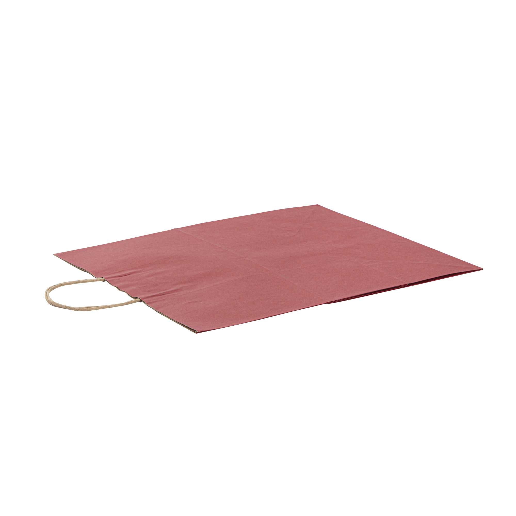 Saving Nature Red Paper Large Retail Bag - with Handles - 16" x 9 3/4" x 17 1/4" - 100 count box