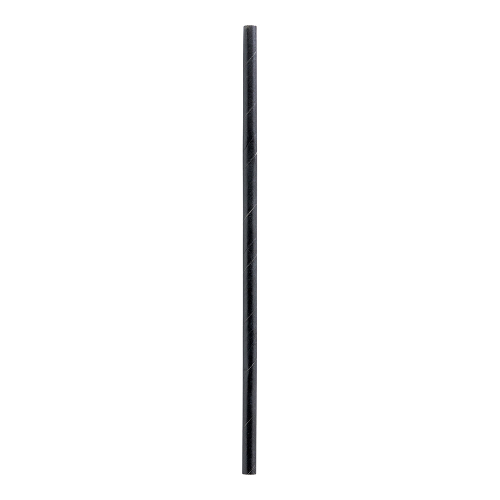 Bev Tek Black Paper Straw - Biodegradable, 6mm - 7 3/4" - 1000 count box