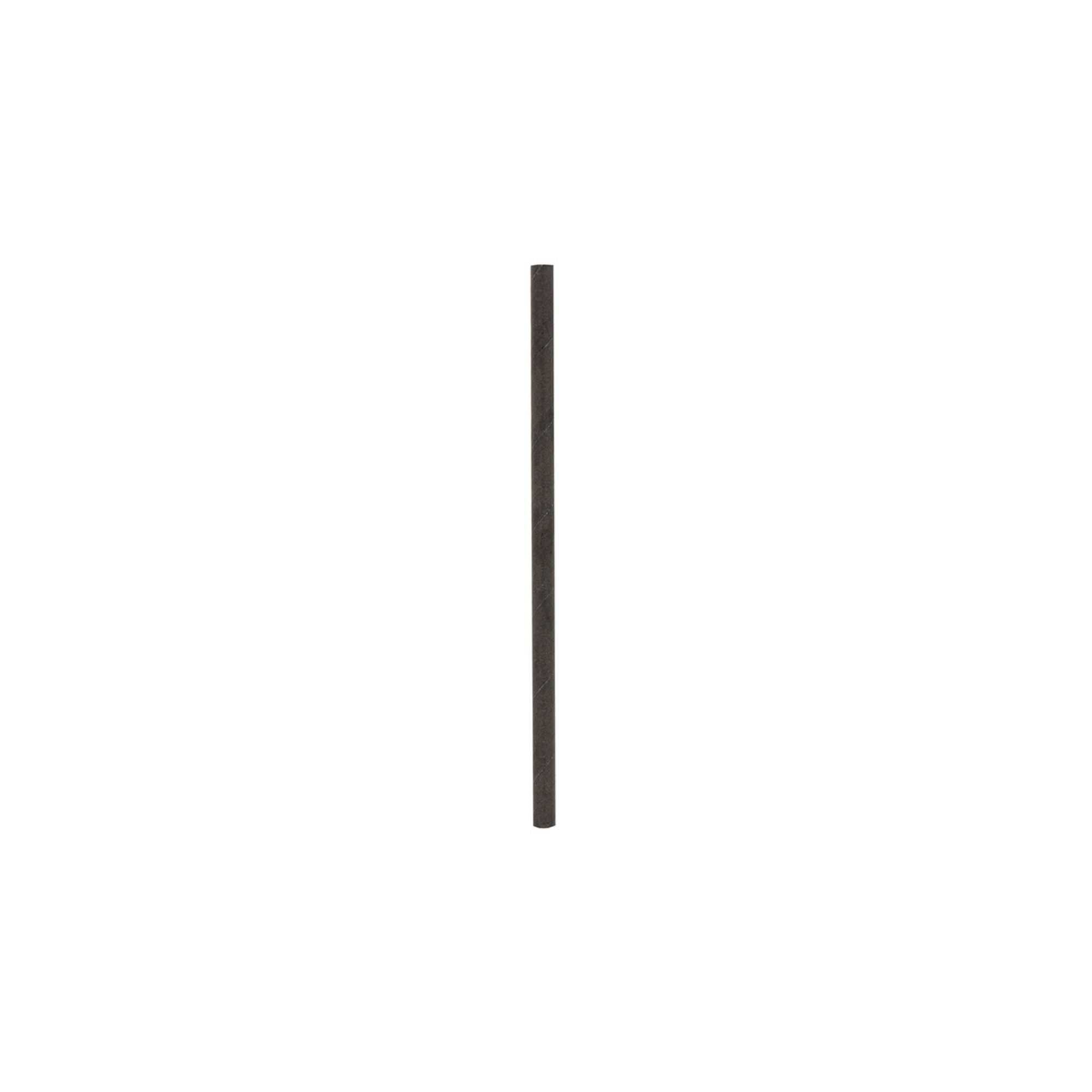 Bev Tek Black Paper Cocktail Straw - Biodegradable, 6mm - 5 3/4" - 1000 count box