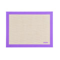 Pastry Tek Rectangle Tan and Purple Silicone Half Size Baking Mat - Allergen Safe, Color-Coded - 11 3/4" x 15 3/4" - 1 count box
