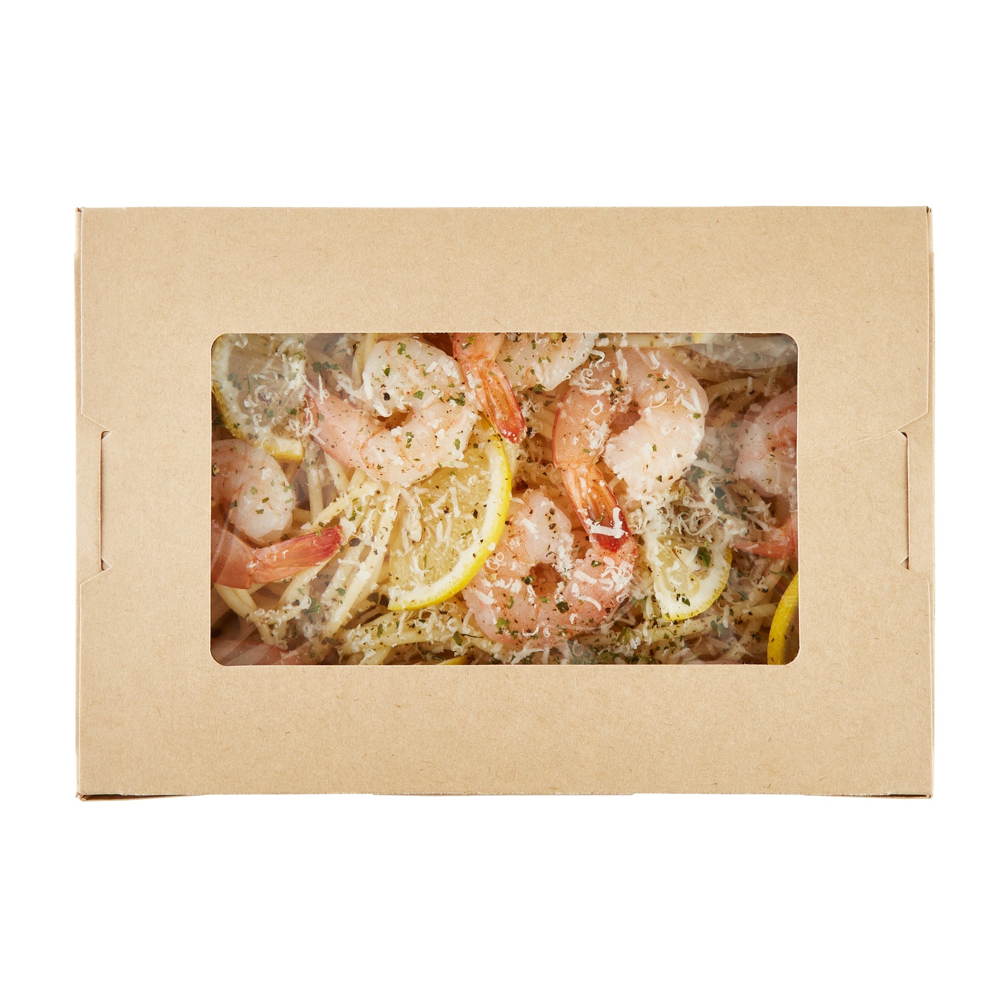 Cafe Vision 42 oz Kraft Paper Medium Take Out Container - Hinge Lock - 8'' x 5 1/2'' x 2'' - 50 count box