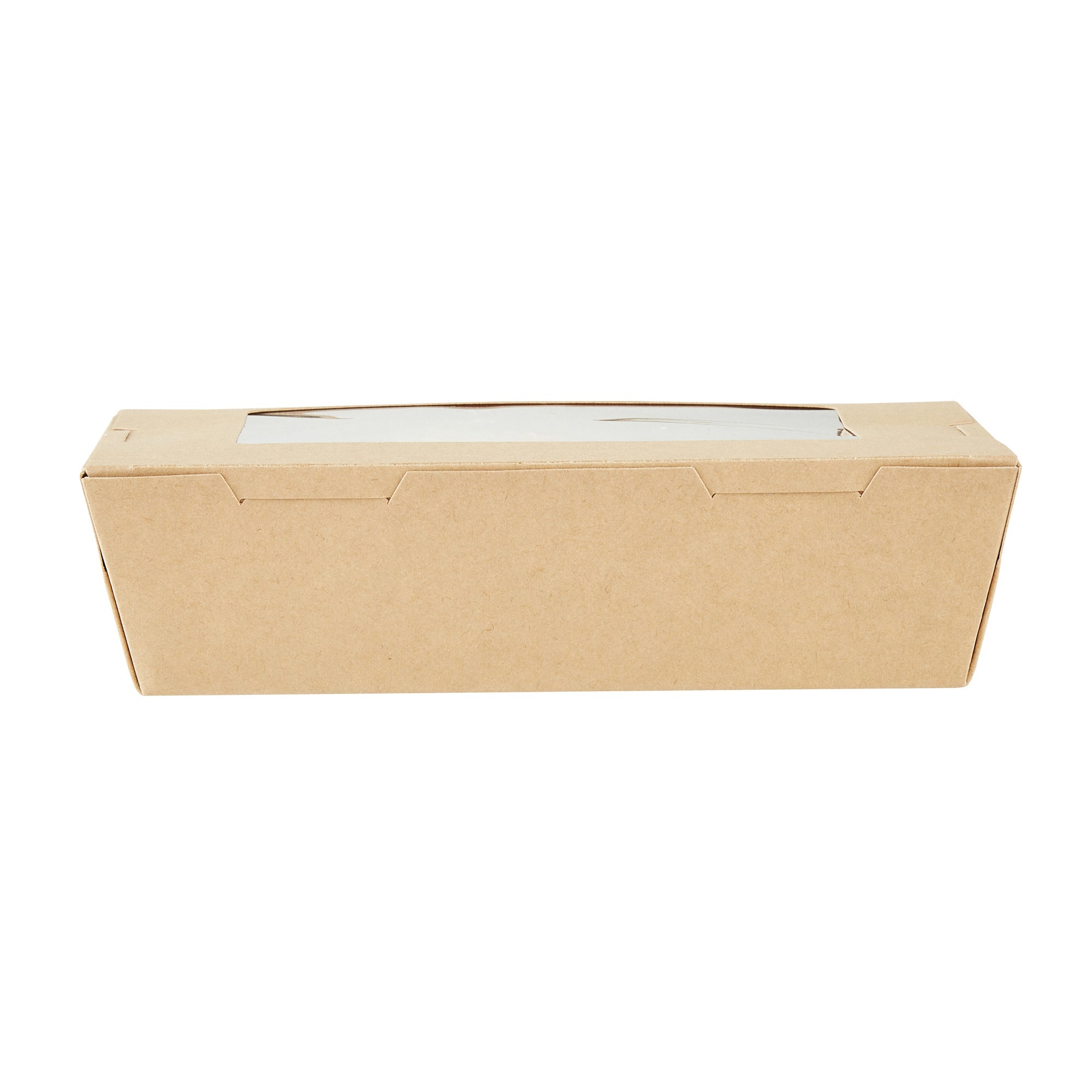 Cafe Vision 42 oz Kraft Paper Medium Take Out Container - Hinge Lock - 8'' x 5 1/2'' x 2'' - 200 count box