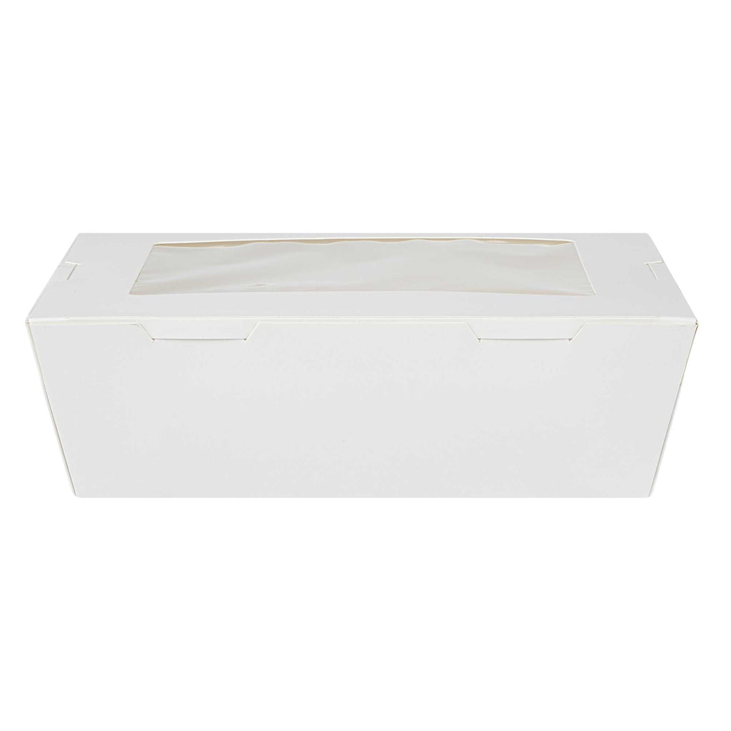 Cafe Vision 71 oz White Paper Large Take Out Container - Hinge Lock - 8 3/4" x 6 1/2" x 2 1/2" - 50 count box