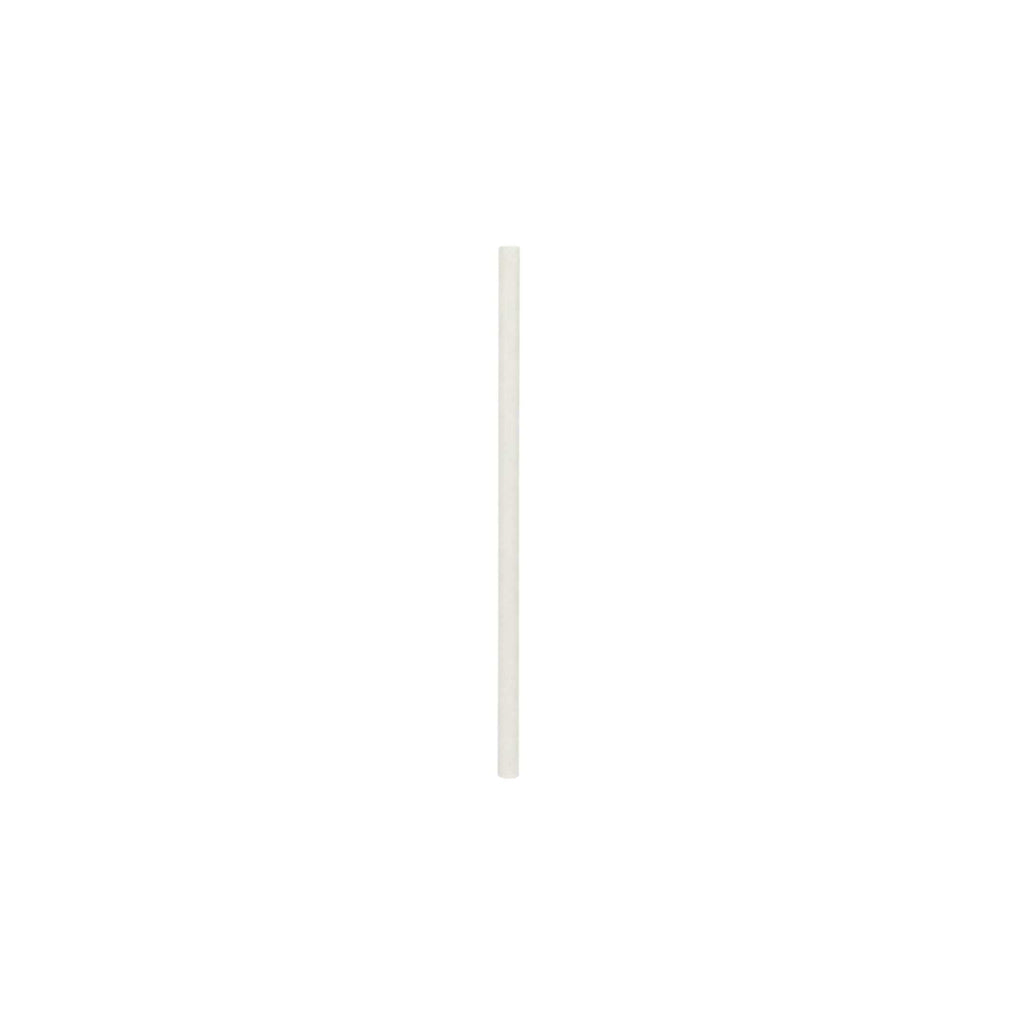 Bev Tek White Paper Cocktail Straw - Biodegradable, 6mm - 5 3/4" - 100 count box