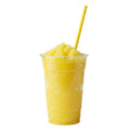 Bev Tek Yellow Paper Straw - Polka Dots, Biodegradable, 6mm - 7 3/4" - 25 count box