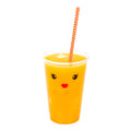 Bev Tek Orange Paper Straw - Zig Zags, Biodegradable, 6mm - 7 3/4" - 100 count box