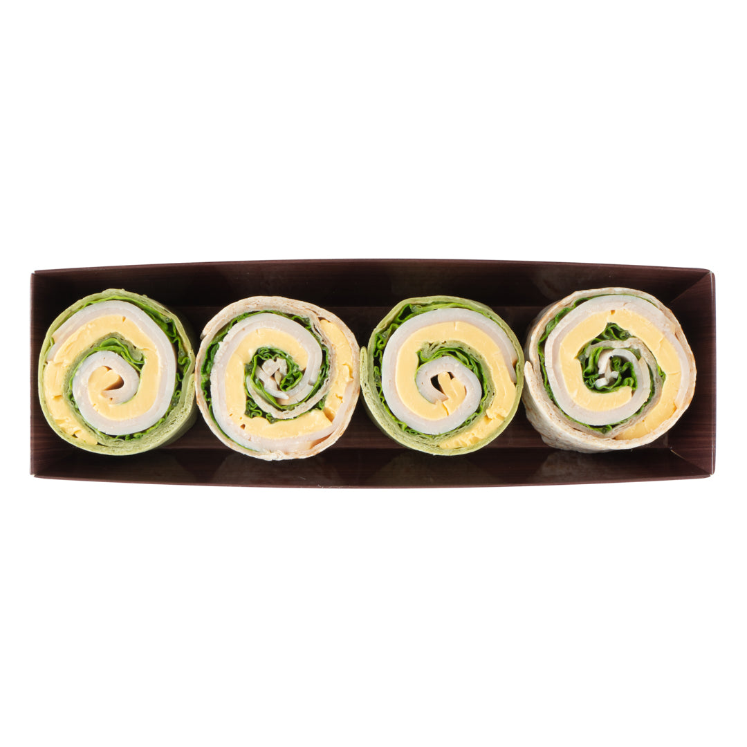 Matsuri Vision Wood Grain Paper Small Maki Sushi Container - 6 1/2" x 1 3/4" x 1 1/2" - 100 count box