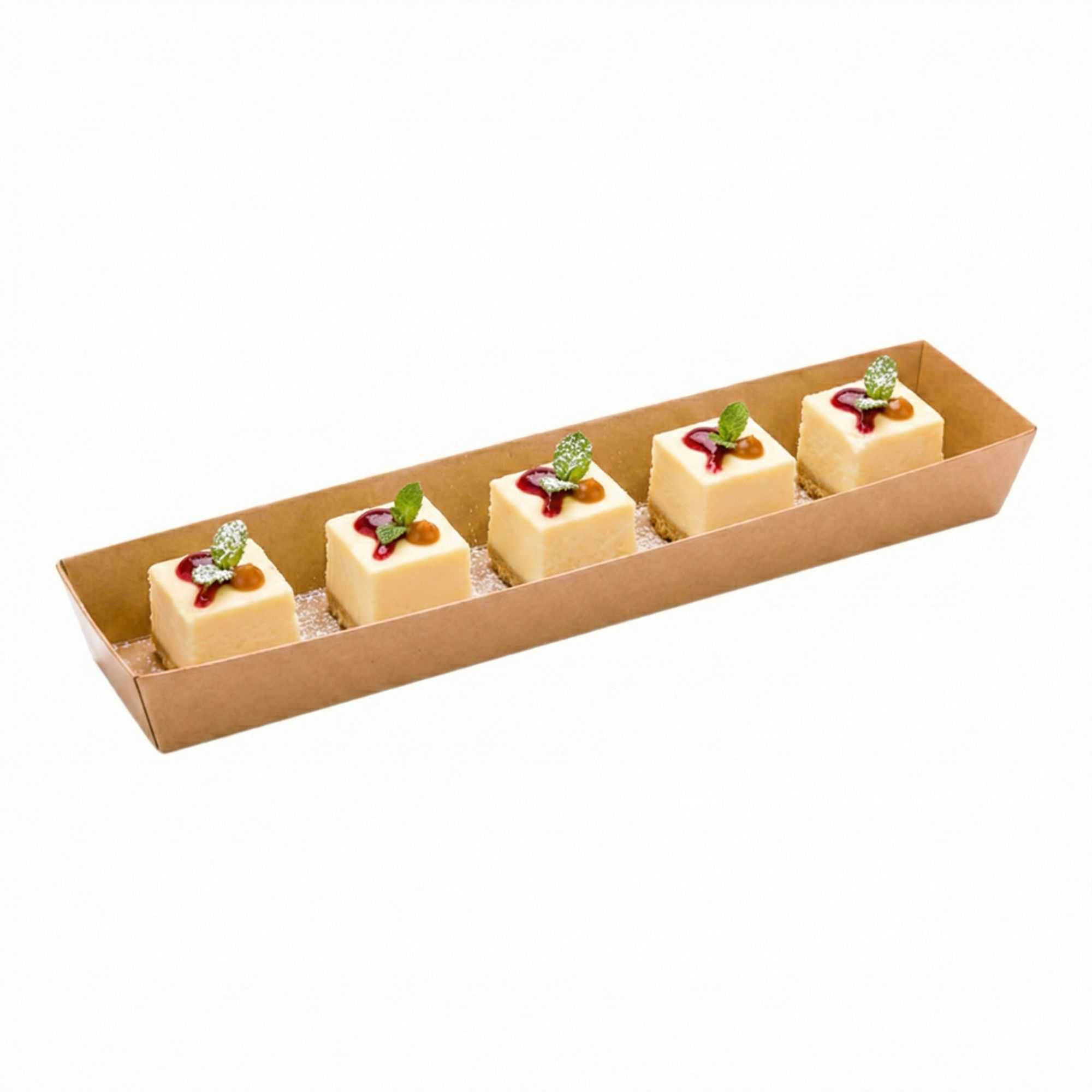 Matsuri Vision Kraft Paper Large Maki Sushi Container - 11 1/4" x 2" x 1 1/2" - 100 count box