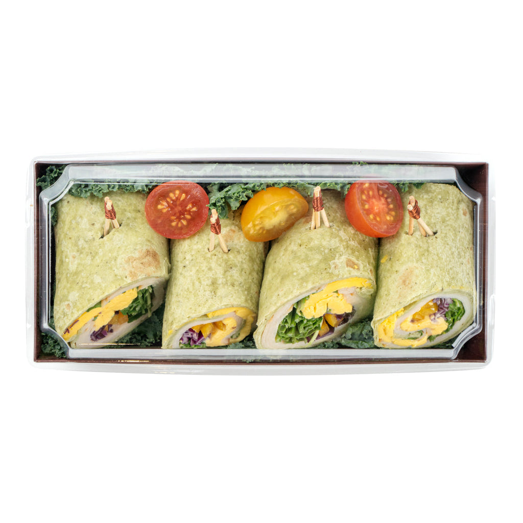 Matsuri Vision Rectangle Wood Grain Paper Large Sushi Container - 7" x 2 3/4" x 1 1/2" - 100 count box