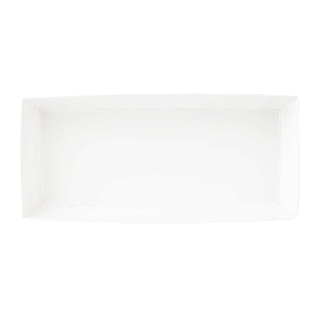 Matsuri Vision Rectangle White Paper Large Sushi Container - 7" x 2 3/4" x 1 1/2" - 100 count box