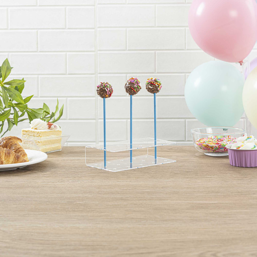 Pastry Tek Sky Blue Paper Cake Pop and Lollipop Stick - Biodegradable - 6" x 5/32" - 100 count box