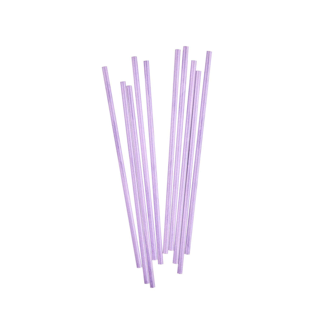 Pastry Tek Purple Paper Cake Pop and Lollipop Stick - Biodegradable - 6" x 5/32" - 25 count box