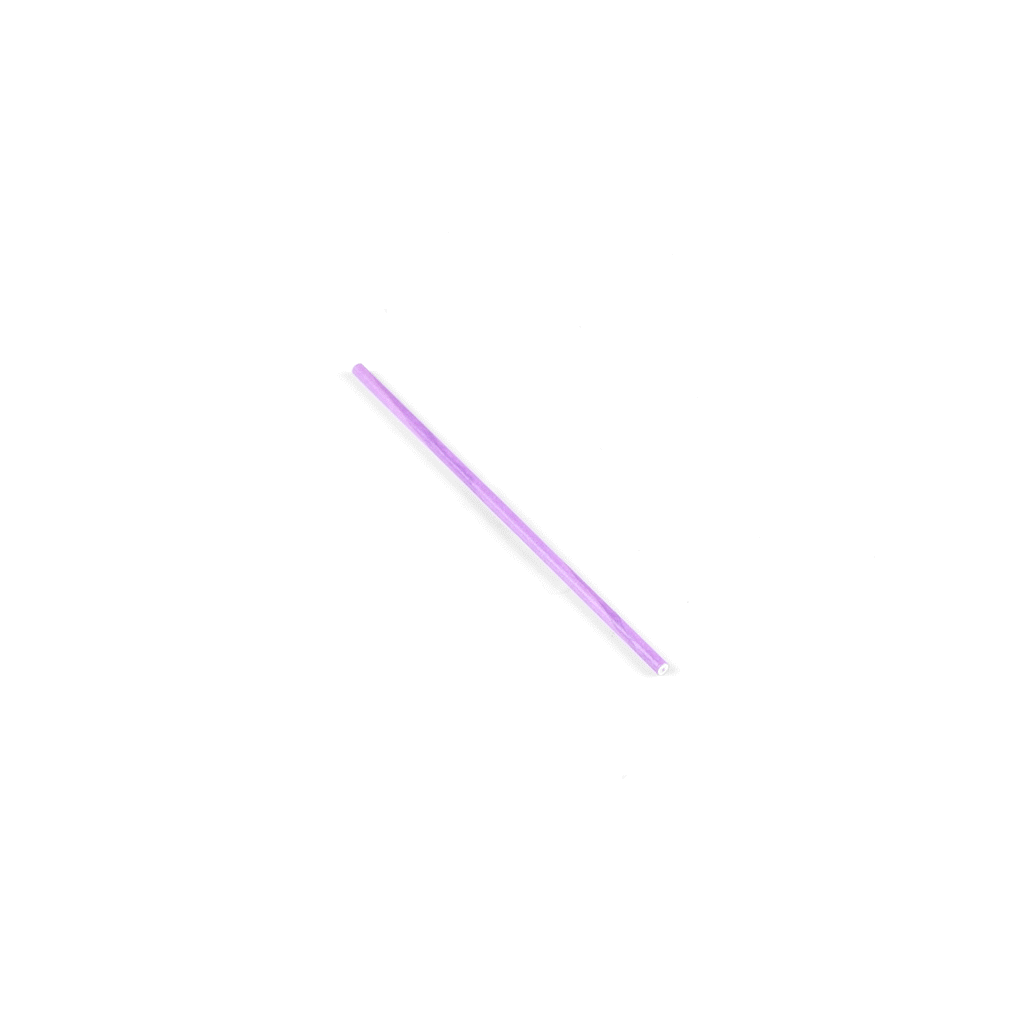 Pastry Tek Purple Paper Cake Pop and Lollipop Stick - Biodegradable - 6" x 5/32" - 25 count box