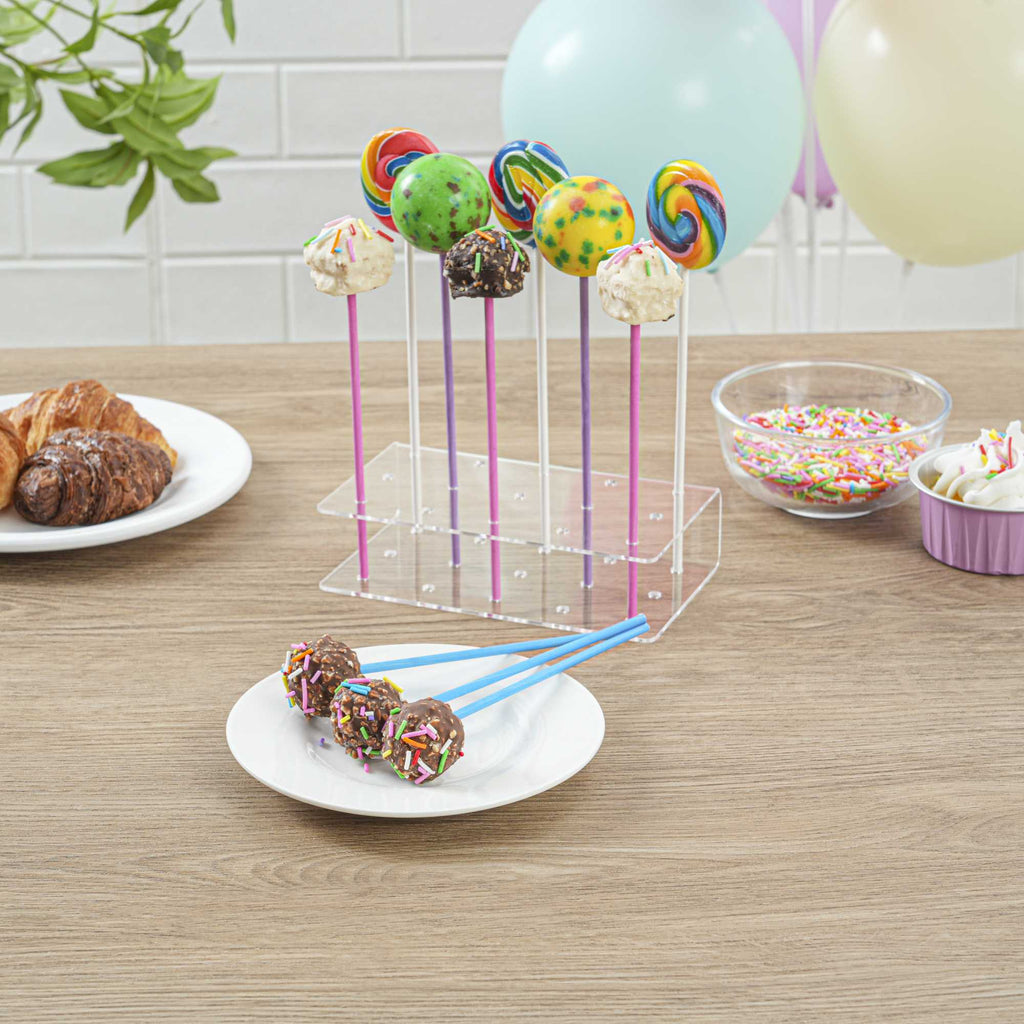 Pastry Tek Purple Paper Cake Pop and Lollipop Stick - Biodegradable - 6" x 5/32" - 100 count box