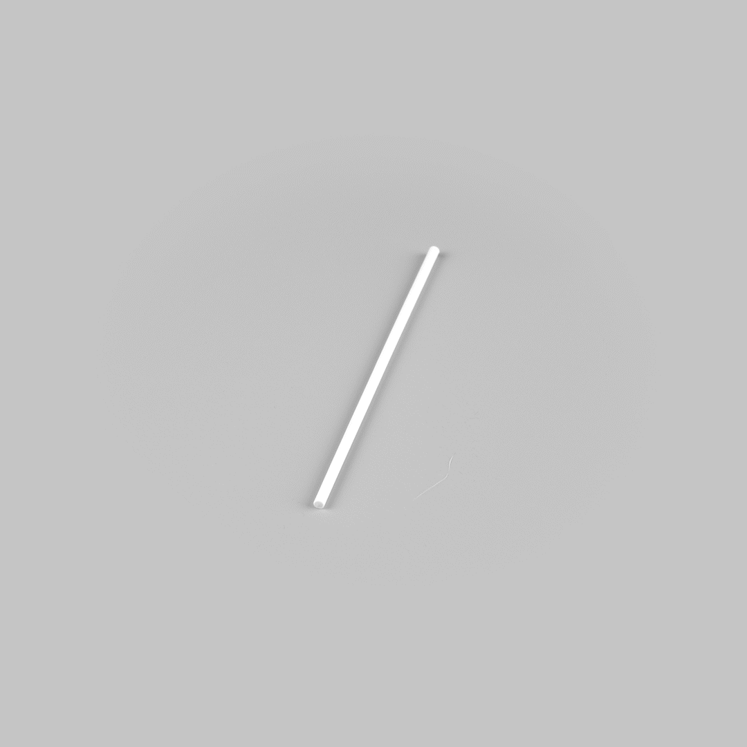 Pastry Tek White Paper Coffee Stirrer and Lollipop Stick - Biodegradable - 6" x 5/32" - 25 count box