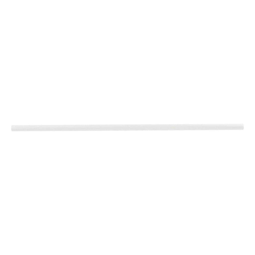 Pastry Tek White Paper Coffee Stirrer and Lollipop Stick - Biodegradable - 6" x 5/32" - 25 count box