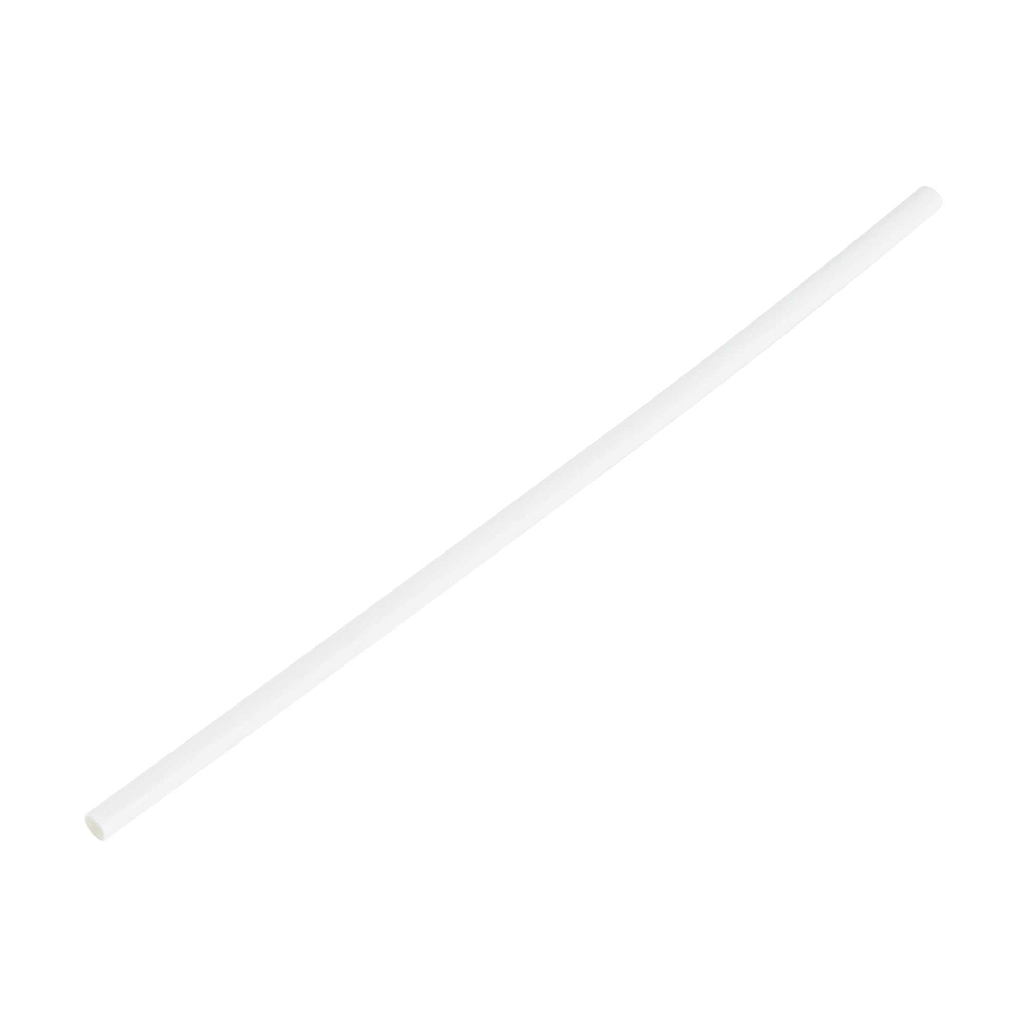 Pastry Tek White Paper Coffee Stirrer and Lollipop Stick - Biodegradable - 6" x 5/32" - 100 count box