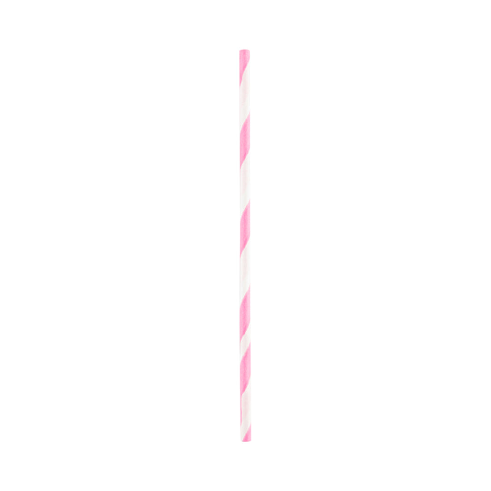 Pastry Tek Pink Paper Cake Pop and Lollipop Stick - Spirals, Biodegradable - 6" x 5/32" - 100 count box