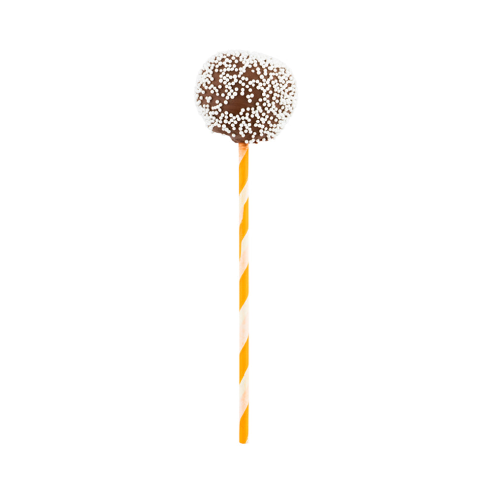 Pastry Tek Orange Paper Cake Pop and Lollipop Stick - Spirals, Biodegradable - 6" x 5/32" - 100 count box