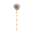 Pastry Tek Orange Paper Cake Pop and Lollipop Stick - Spirals, Biodegradable - 6" x 5/32" - 100 count box