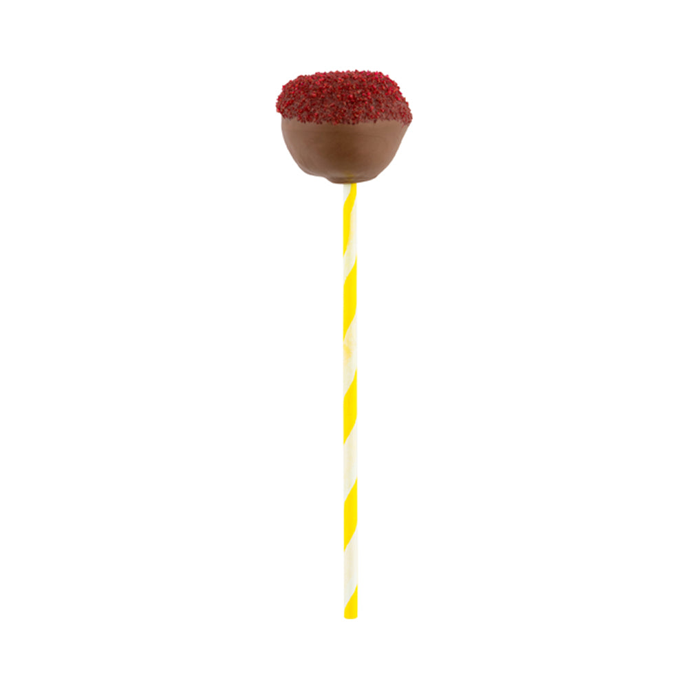 Pastry Tek Yellow Paper Cake Pop and Lollipop Stick - Spirals, Biodegradable -6" x 5/32" - 100 count box