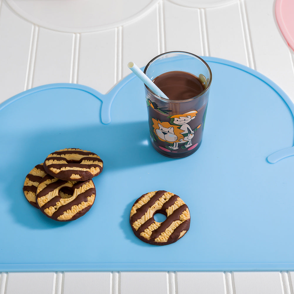 RW Kids Sky Blue Silicone Cloud Placemat - Non-Slip - 18 3/4" x 10 1/2" - 1 count box