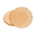 Pastry Tek Round Coral Paper Doilies - Lace - 4" x 4" - 100 count box