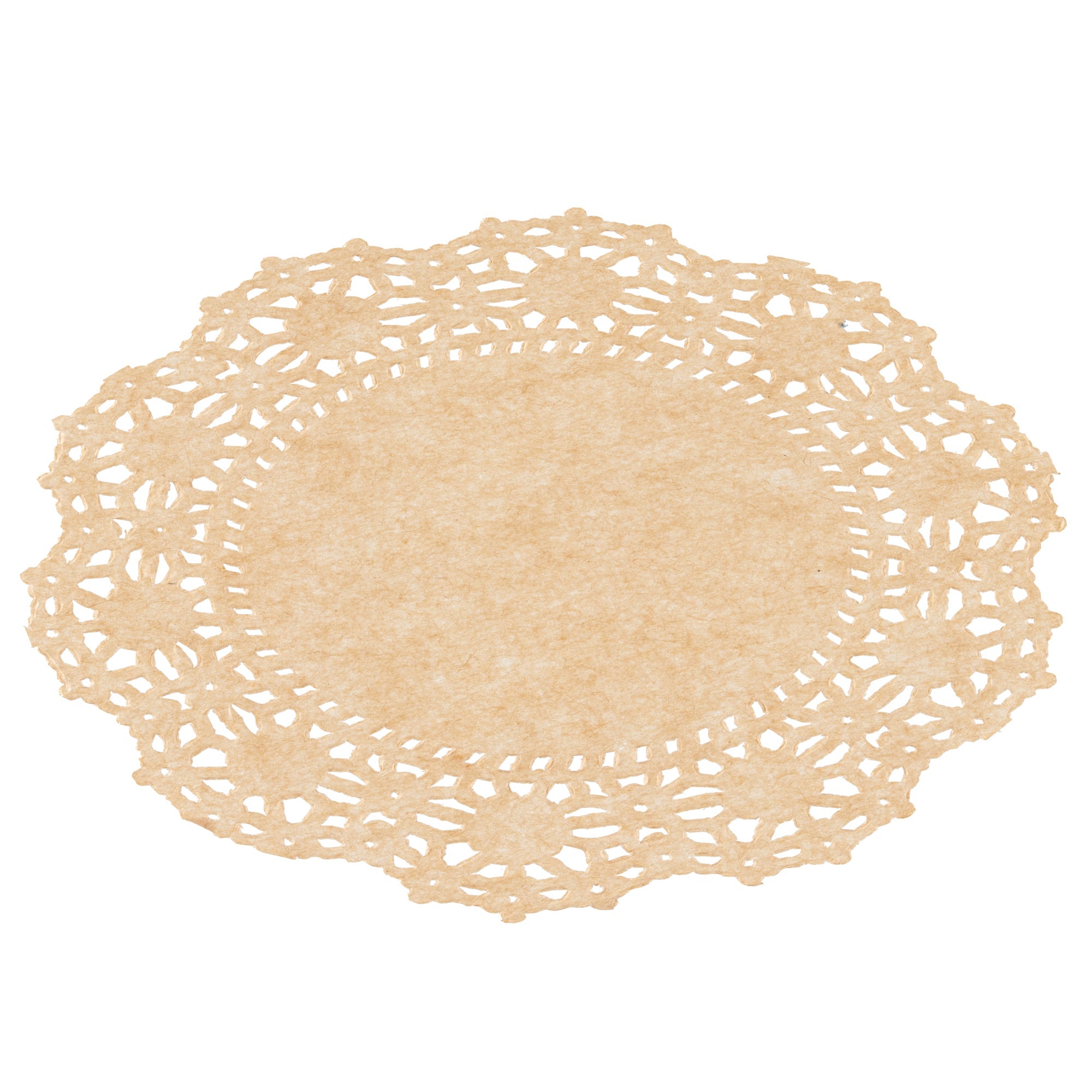 Pastry Tek Round Kraft Paper Doilies - Lace - 4" x 4" - 4000 count box