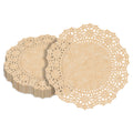 Pastry Tek Round Kraft Paper Doilies - Lace - 4" x 4" - 4000 count box